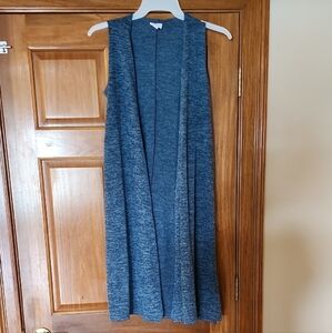 LuLaRoe Blue Sleeveless Cardigan